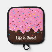 Sweet Pink Chocolate Leckerei Topflappen (Vorderseite)