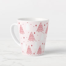 Sweet Pink Christmas Tree Latte Tasse