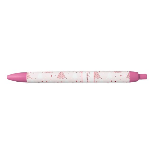 Sweet Pink Christmas Tree Pen Kugelschreiber (Vorderseite)