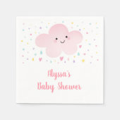 Sweet Pink Cloud Baby Sprinkle Serviette (Vorderseite)