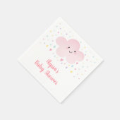 Sweet Pink Cloud Baby Sprinkle Serviette (Ecke)
