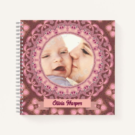 Sweet Pink Country Lace Baby Daughter Foto Notizblock (Vorderseite)