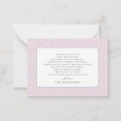 Sweet Pink Cupcake & Donut Baby Dusche Vielen Dank Mitteilungskarte (Rückseite)