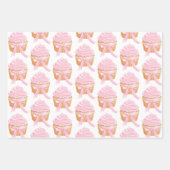 Sweet Pink Cupcake Geschenk Wrap Niedlich & feierl Geschenkpapier Set (Vorderseite 2)