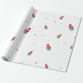 Sweet Pink Cupcake Geschenkpapier (Ungerollt)