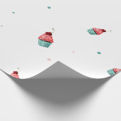 Sweet Pink Cupcake Geschenkpapier (Ecke)