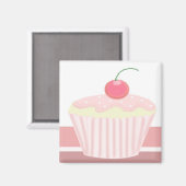 Sweet Pink Cupcake Magnet (Vorderseite/Rückseite)