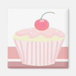 Sweet Pink Cupcake Magnet