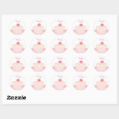 Sweet Pink Cupcake Runder Aufkleber (Blatt)