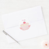 Sweet Pink Cupcake Runder Aufkleber (Umschlag)
