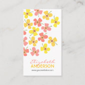 Sweet Pink Daisies Pop Sommer Blume Whimsical Visitenkarte (Vorderseite)