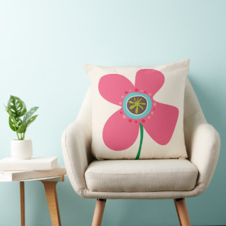 Sweet Pink Daisy Pop Niedlich Summer Blume Muster Kissen