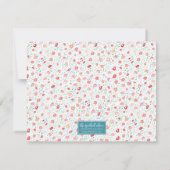 Sweet Pink Ditsy Floral Personal Stationery Mitteilungskarte (Rückseite)