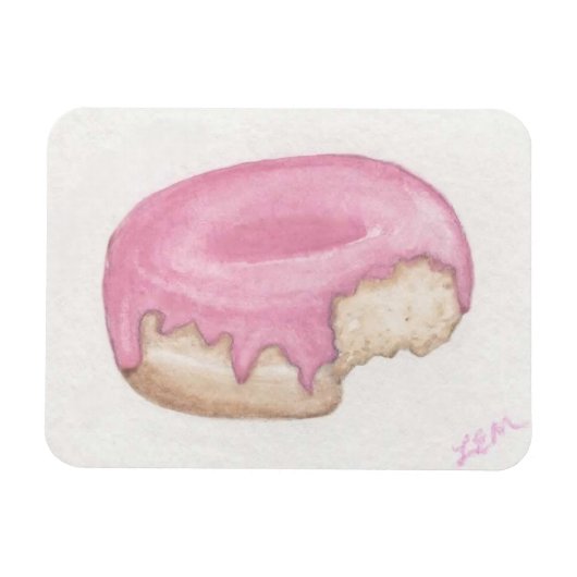 Sweet Pink Donut Magnet (Horizontal)