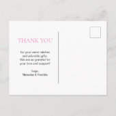 Sweet Pink Donuts Kinderdusche Sprinkle Vielen Dan Einladungspostkarte (Rückseite)