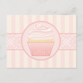 Sweet Pink Elegante Cupcake Postkarte
