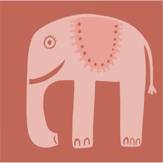 Sweet Pink Elephant Aufkleber (Vorderseite)