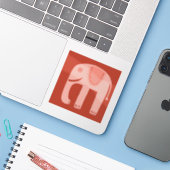 Sweet Pink Elephant Aufkleber (Laptop mit iPhone)