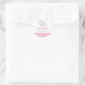 Sweet Pink Elephant Baby Shower Sticker (Tasche)