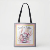 Sweet Pink Elephant - Erdnusslächeln Tasche (Vorderseite)