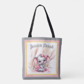 Sweet Pink Elephant - Erdnusslächeln Tasche (Rückseite)