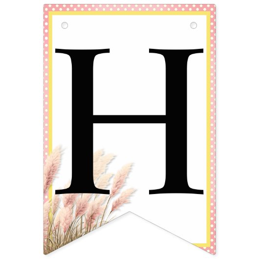 Sweet Pink Elephant - Erdnusslächeln Wimpelkette (Zweite Fahne)