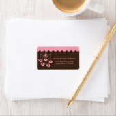 Sweet Pink Elephant Mobile Address Label Adressaufkleber (Insitu)