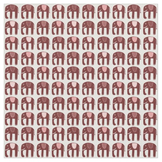 Sweet Pink Elephants Muster Stoff (Nahaufnahme)