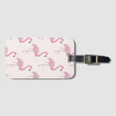 Sweet Pink Flamingo Gepäckanhänger (Vorderseite (Horizontal))
