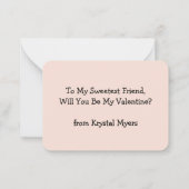 Sweet Pink Flamingos Valentine Childrens Karten (Rückseite)