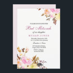 Sweet Pink Floral Girl Bat Mitzvah Einladung<br><div class="desc">Sweet Pink Floral Girl Bat Mitzvah Einladung Schöne Handgemalte Aquarell Blumendesign Floral Bouquet,  rustikal Blumenstrauß Siehe unser Set über Design Höflichkeit von: https://www.etsy.com/shop/SmallHouseBigPony</div>