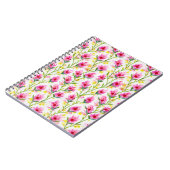 Sweet Pink Floral Pattern  Notizblock (Linke Seite)