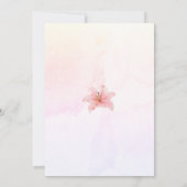 Sweet Pink Floral Taufen Einladung (Rückseite)