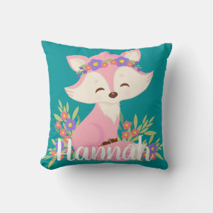 Sweet Pink Fox Personalisiert Kissen