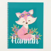 Sweet Pink Fox Personalisiert Planer (Vorderseite)