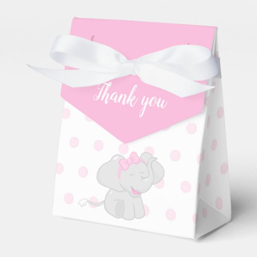 Sweet Pink Gefallen Box mit Elephant Geschenkschachtel (Vorderseite)