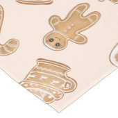 Sweet Pink Gingerbrot Weihnachtsmuster Kurzer Tischläufer (Ecke)