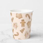 Sweet Pink Gingerbrot Weihnachtsmuster Pappbecher (Links)