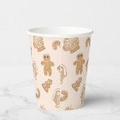 Sweet Pink Gingerbrot Weihnachtsmuster Pappbecher (Rechts)