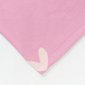 Sweet Pink Gold Hearts Birthday Fleecedecke (Ecke)