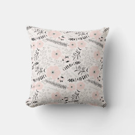 Sweet Pink Gray Floral Muster Kissen