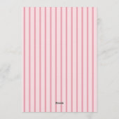 Sweet Pink Heart Baby Shower Announcement Einladung (Rückseite)