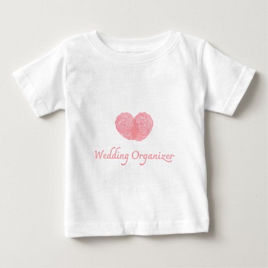 Sweet Pink Heart "Wedding Organizer" T-Shirt - Per (Vorderseite)