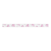 Sweet Pink Hearts Artisan Watercolor Pattern Liebe Ripsband (Vorderseite)