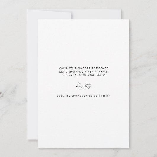 Sweet Pink Hearts & Butterflies Kinderdusche Einladung (Rückseite)