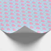 Sweet Pink Hearts Gift Wrap Geschenkpapier (Ecke)