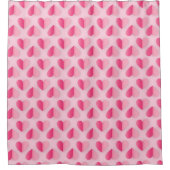 Sweet Pink Hearts Hot Pink Pattern Girly Duschvorhang (Vorderseite)