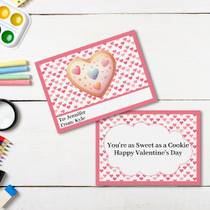 Sweet Pink Hearts Mini-Klasse Valentinstag Mitteilungskarte