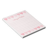 Sweet Pink Hearts Notepad Notizblock (angewinkelt)