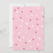 Sweet Pink Hearts Valentine Wedding Einladung (Rückseite)